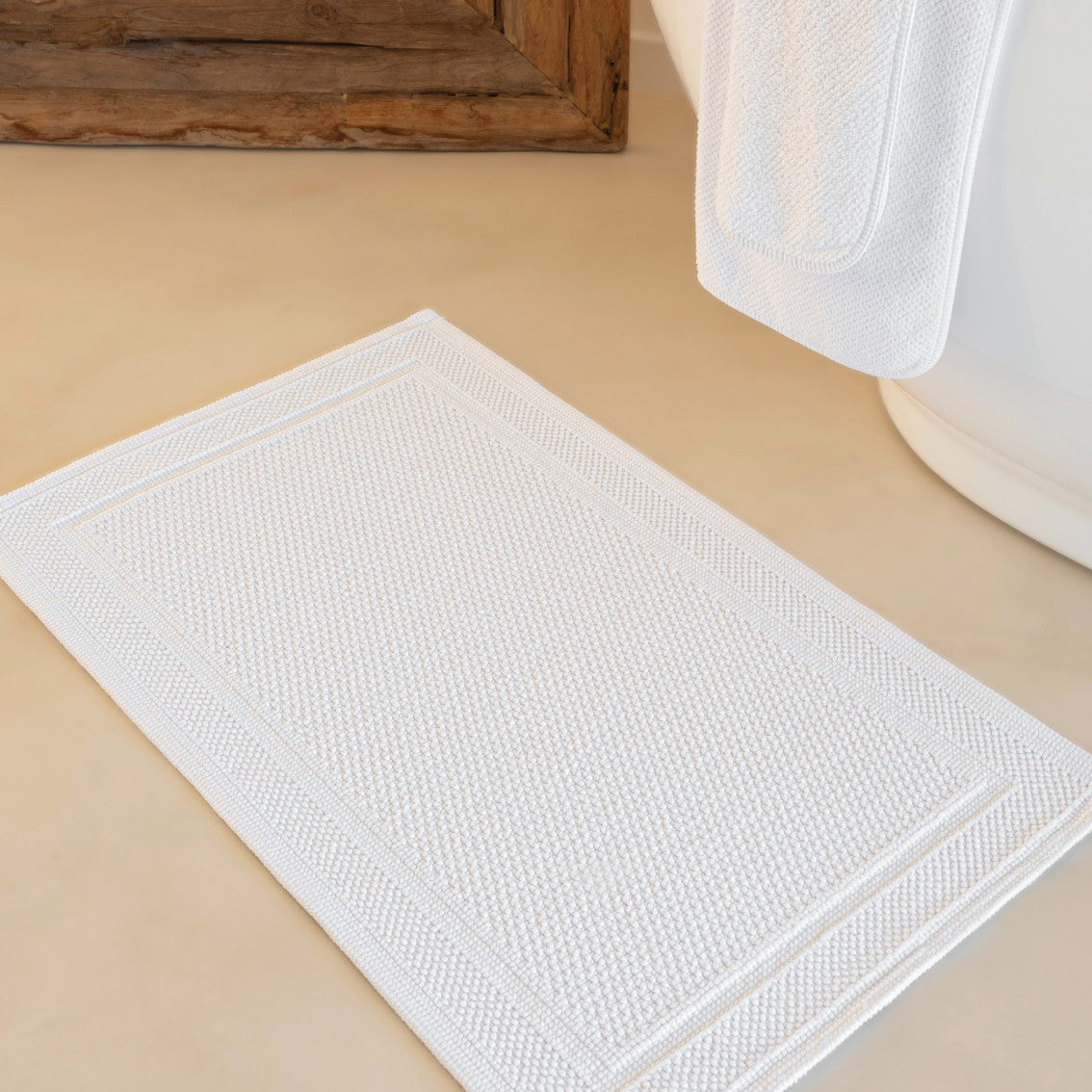 Tapis de bain gaufre d'abeille