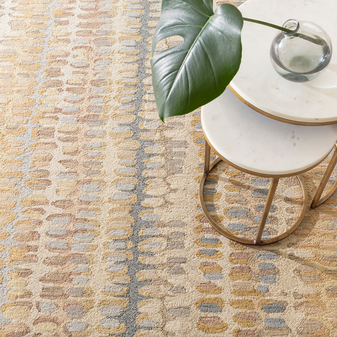 Tapis en laine à éclats de peinture