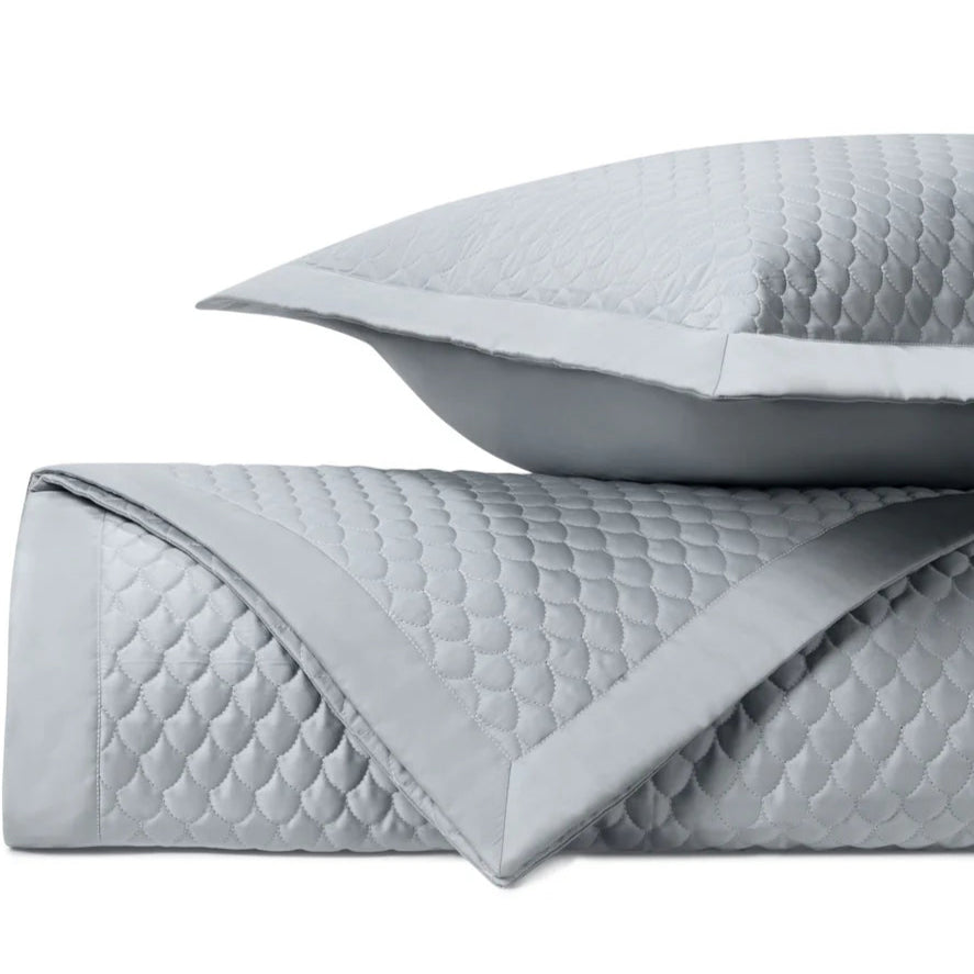 Housse de coussin simple matelassée Raindrop Bleu Gris