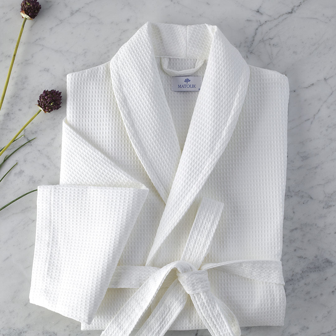 Peignoir en tissu gaufré