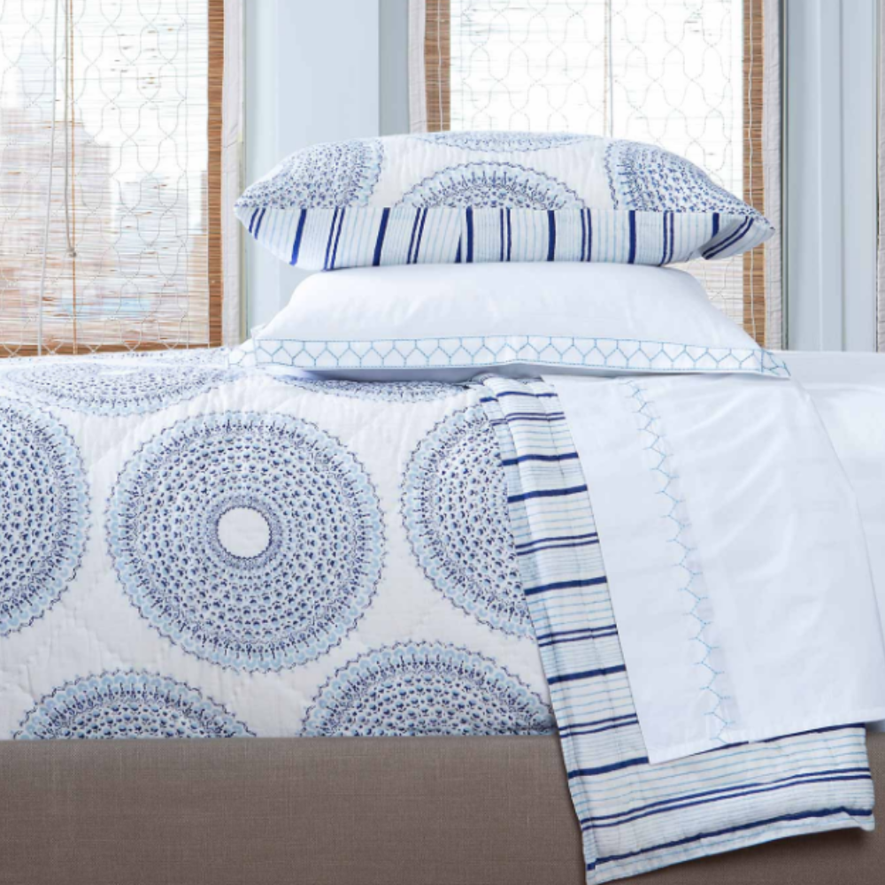 Couvre-lit en coton lapis