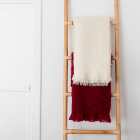 Jeté en mohair brossé fin