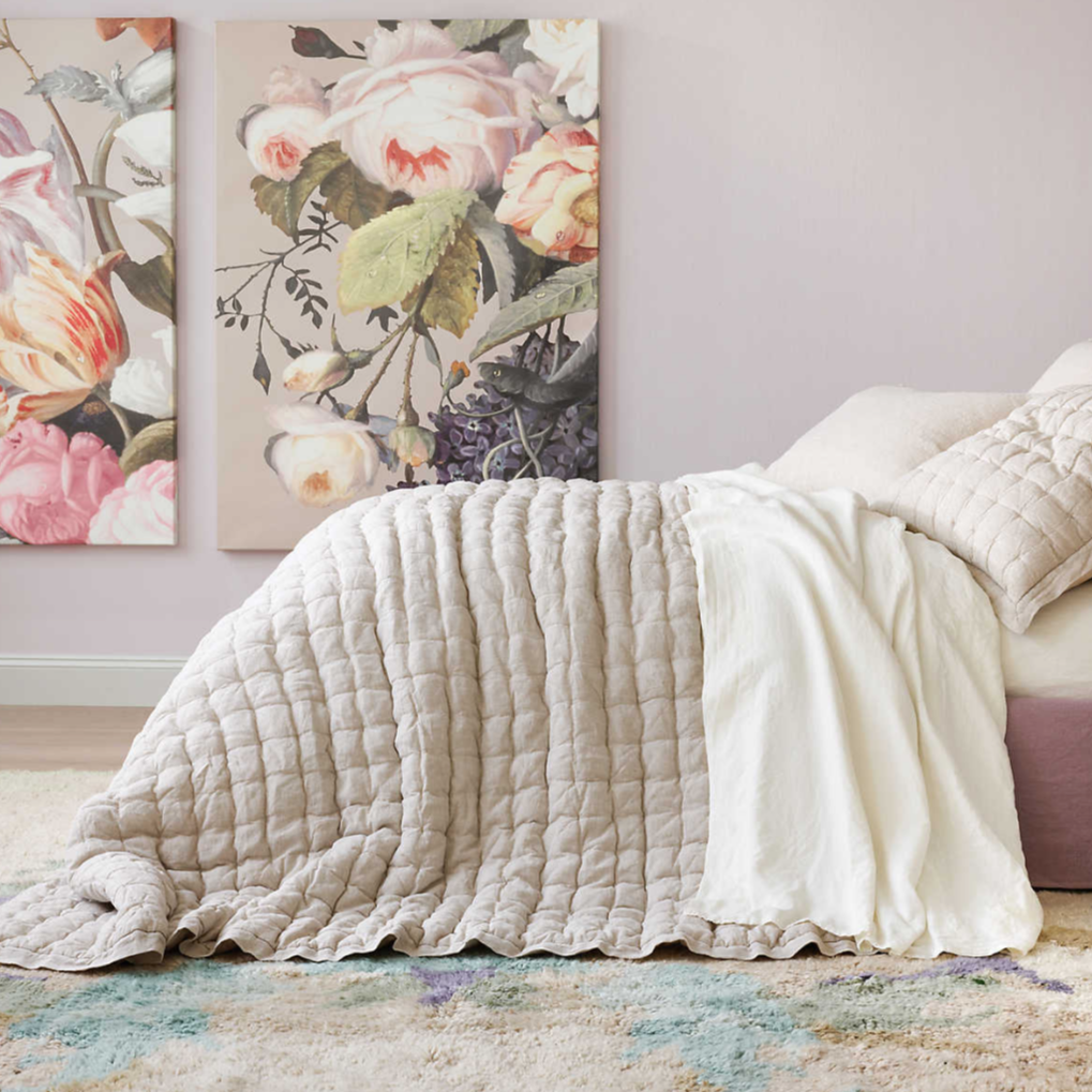 Pouf en lin luxuriant