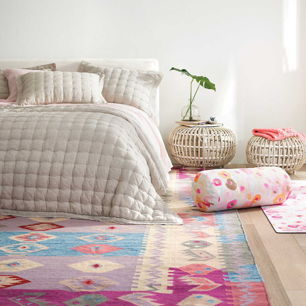 Pouf en lin luxuriant