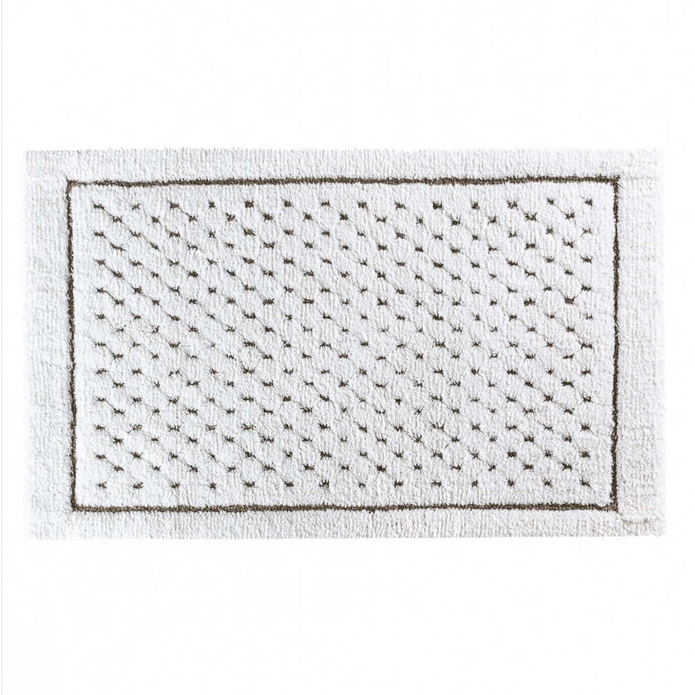 Tapis de bain gaufré en lin